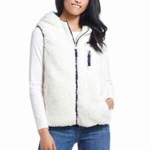 NWT Weatherproof Vintage Faux Sherpa Hooded Vest, size M